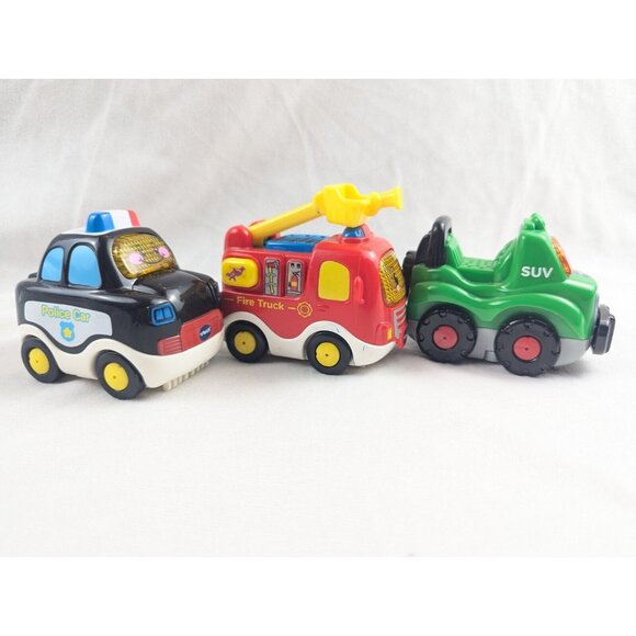 VTech Go Go Smart Wheels Lot Of 3 SUV Fire Truck Police Talking Light-Up Toys - Picture 5 of 7